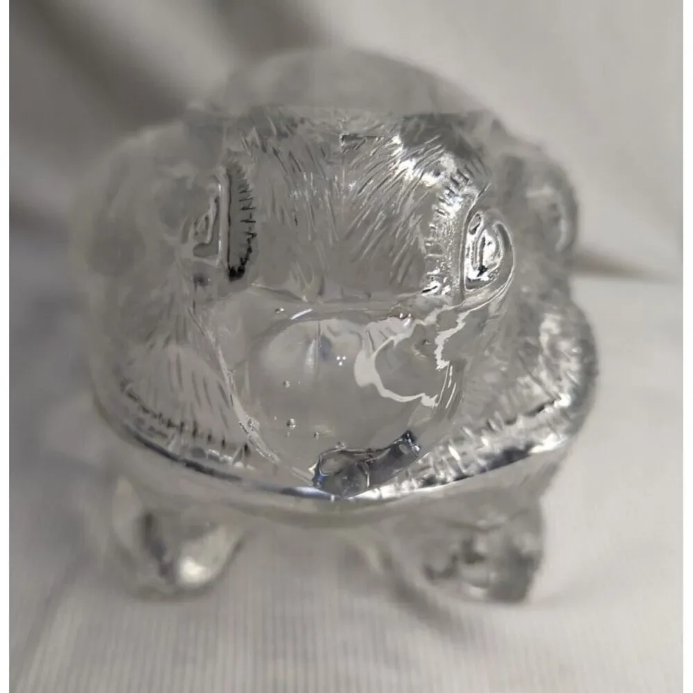 Vintage‎ Glass Molded Bunny Rabbit Candy/ Trinket Dish, Table Decor